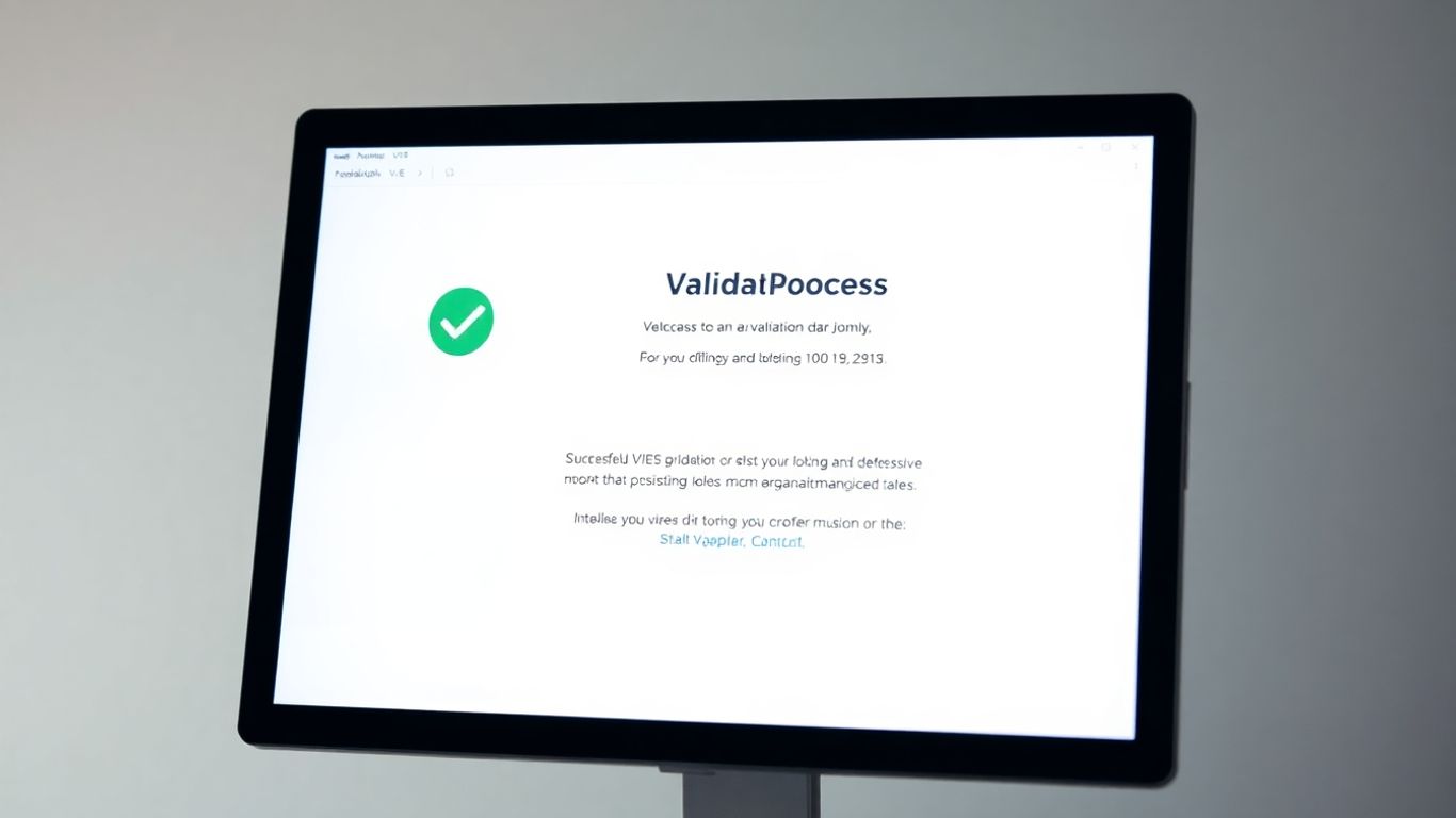 Interface de validação VIES bem-sucedida