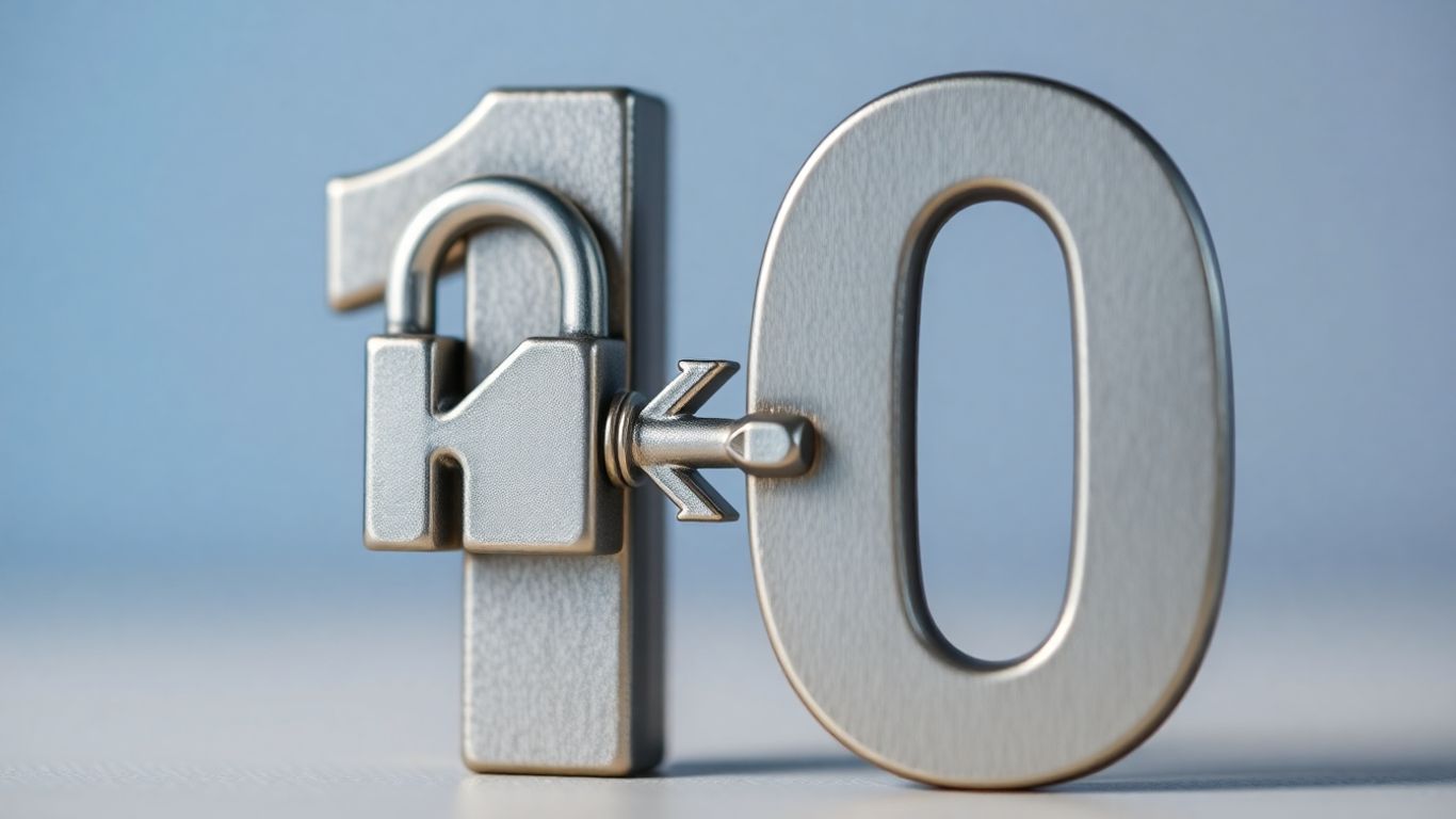 Stylized '10K' with a key-like 'K'.