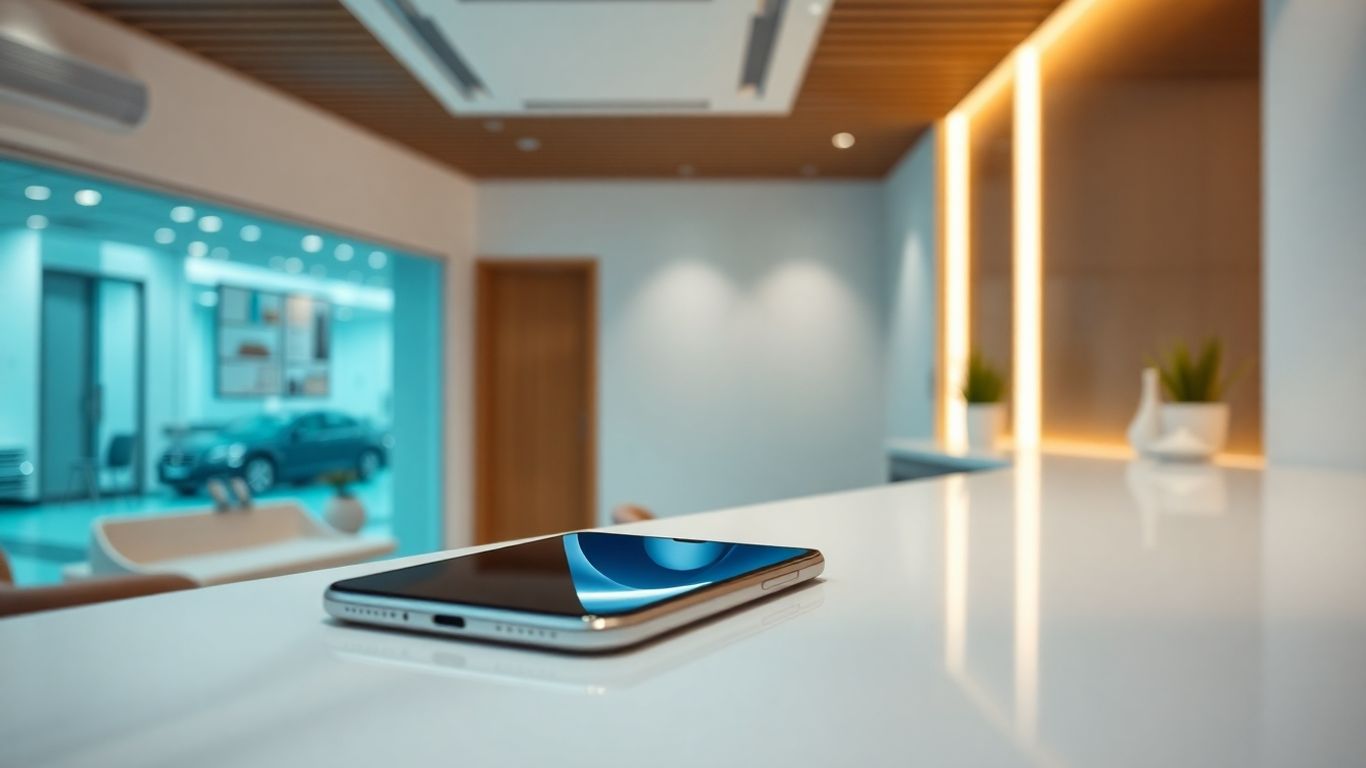 AI phone assistant in a modern aesthetics clinic.