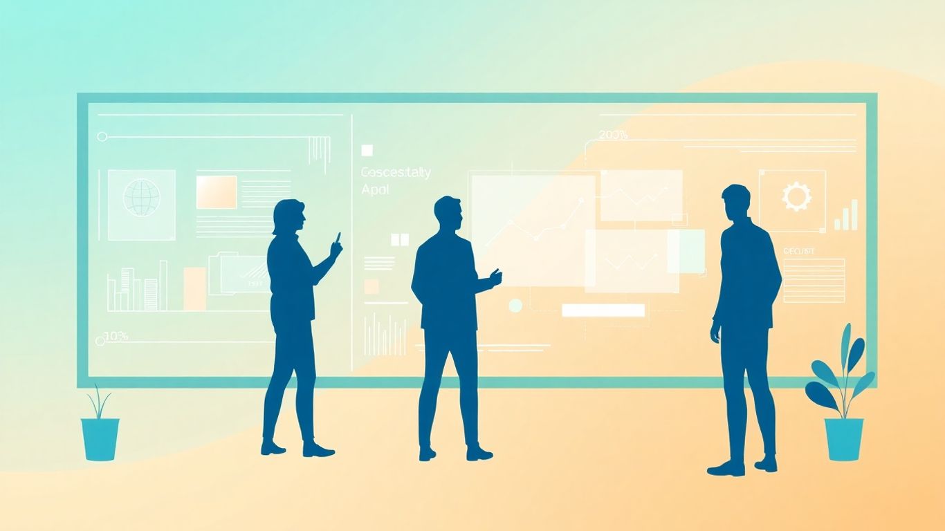 AI recruitment platform interface with user silhouettes.