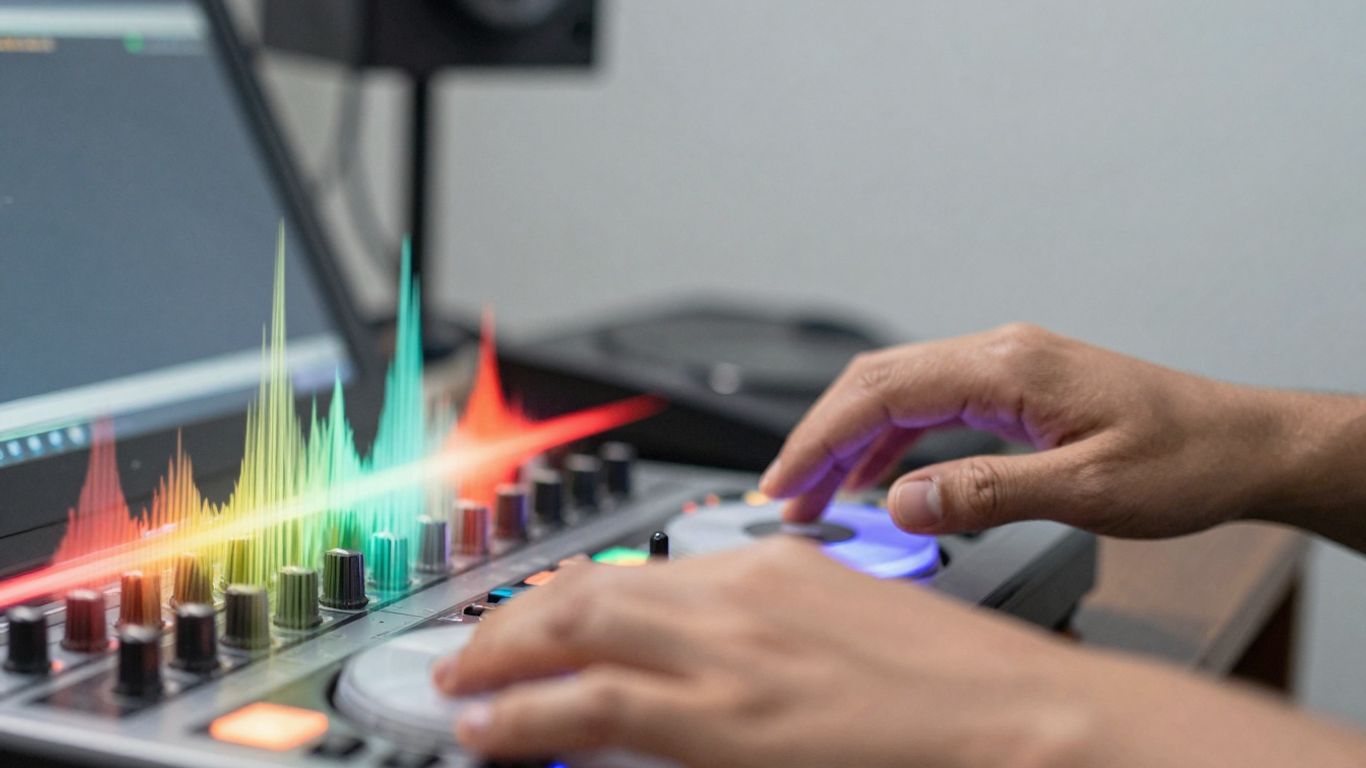 Producer creating music with unlimited beat usage.