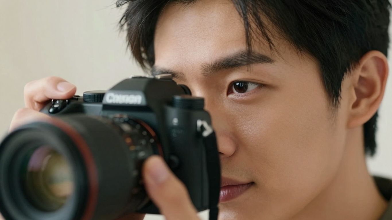 Fotograaf met camera, portret met verhaal.