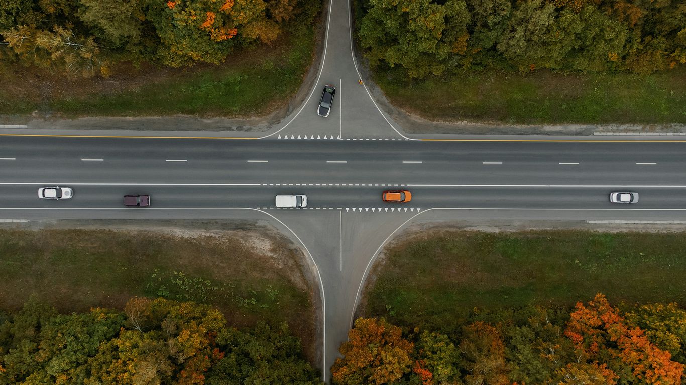 a road with cars on it