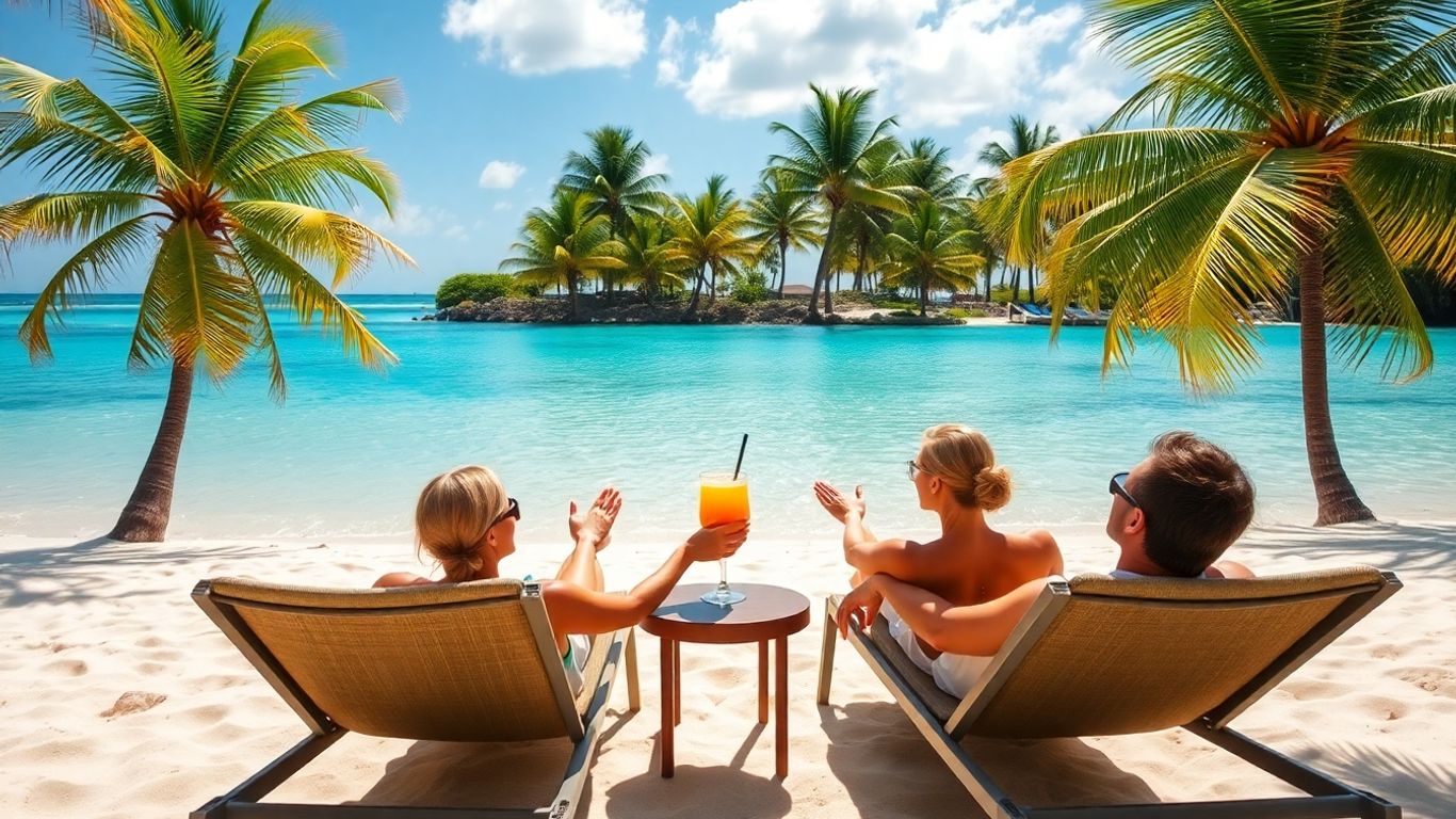 Couple enjoying a spontaneous beach vacation.