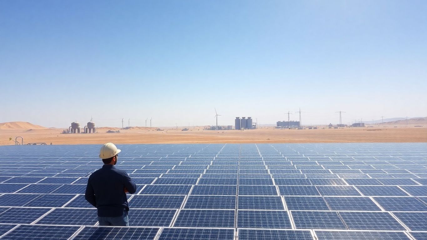 Centrale solaire en Arabie Saoudite avec des ingénieurs français.