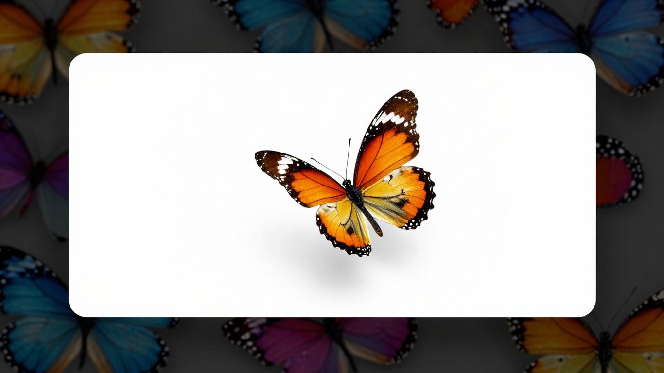 Butterfly emerging from chaos, symbolizing focus in marketing.