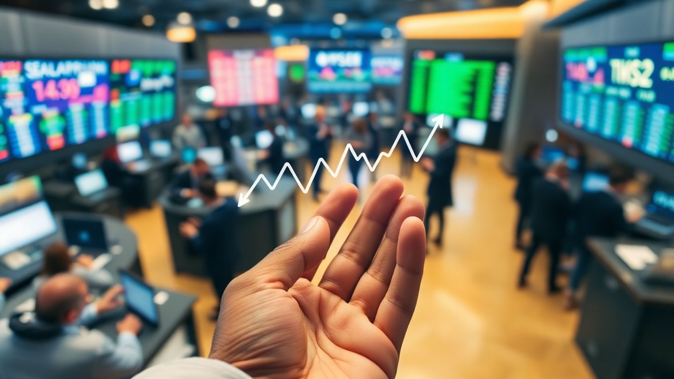 Futures trading concept with market movement.