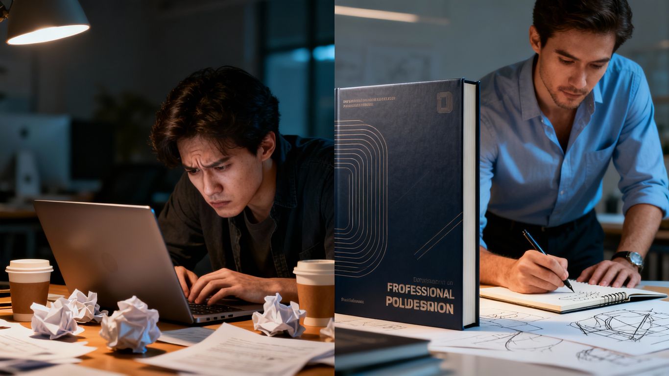 DIY vs. professional book design comparison