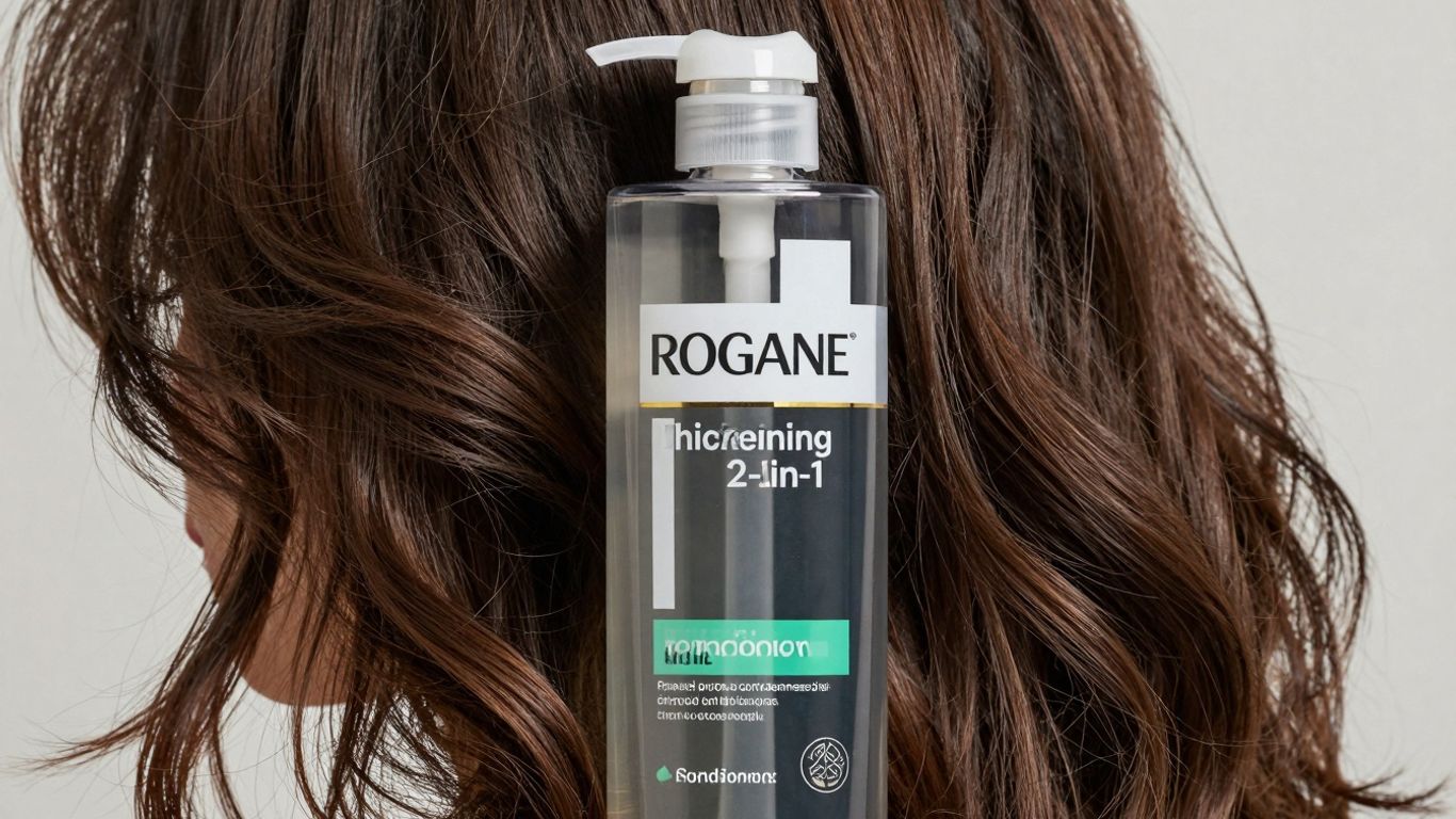 Rogaine Thickening Shampoo + Conditioner bottle