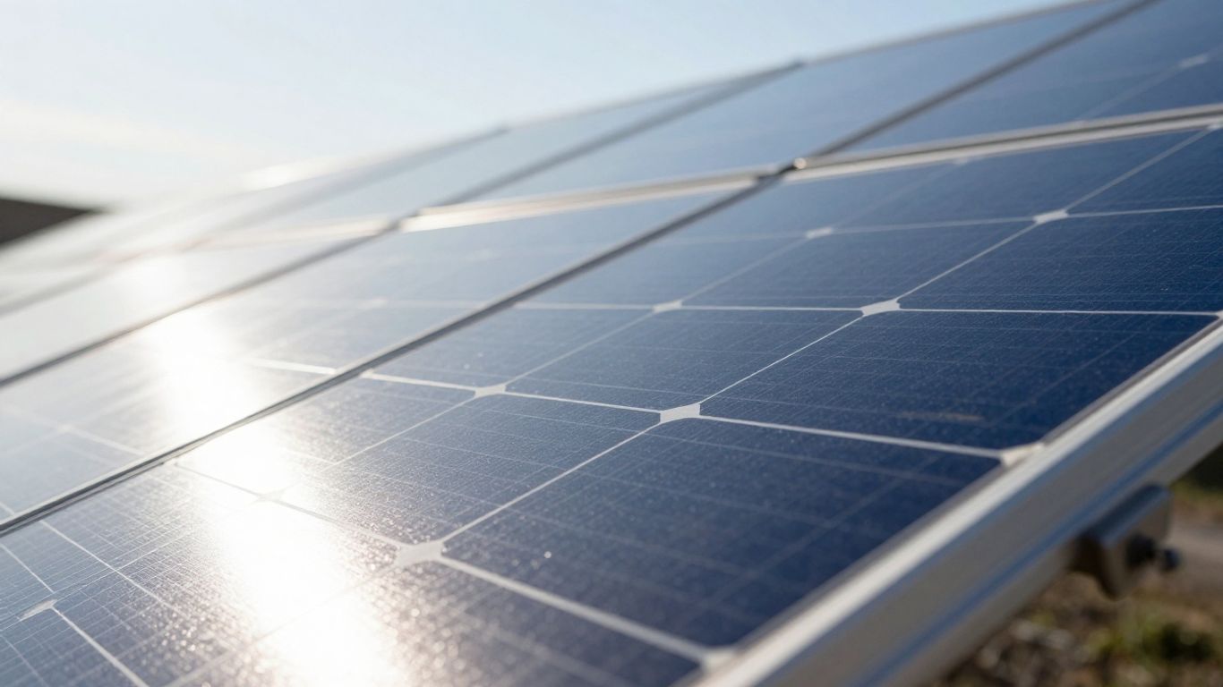 Solar panel capturing sunlight