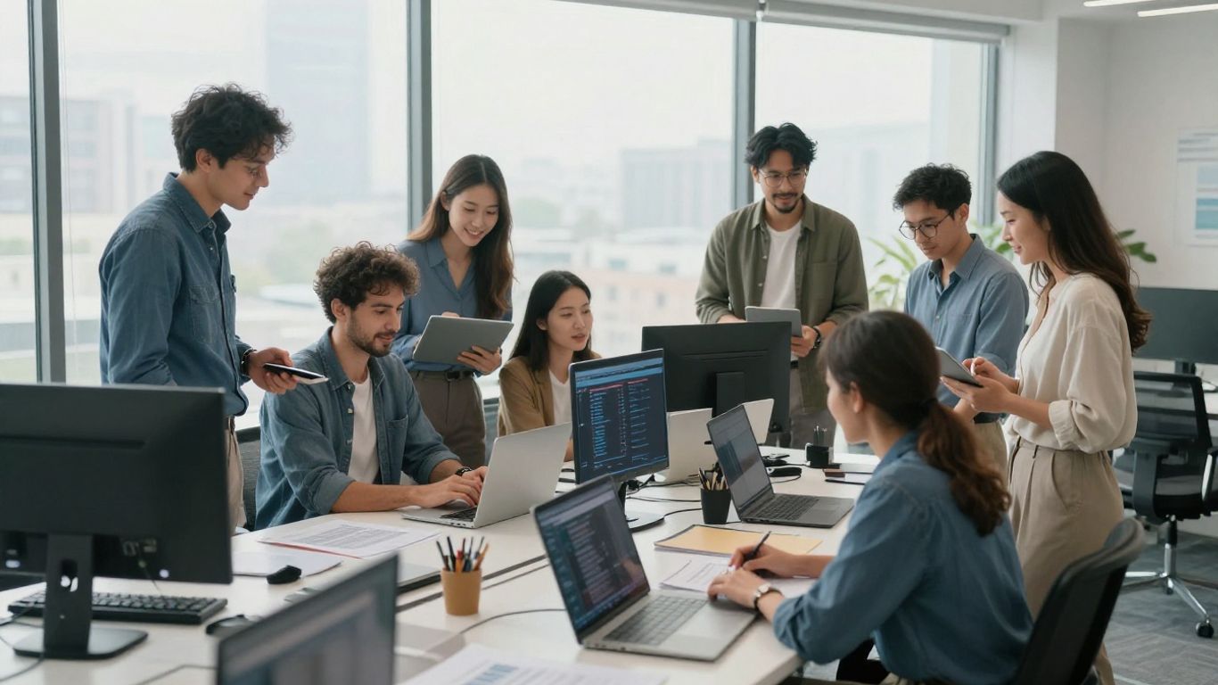 Digital marketing professionals collaborating for USA growth.