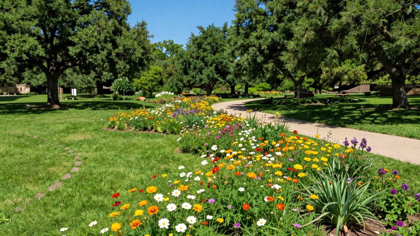 Wildflowers blooming at Lady Bird Johnson Wildflower Center