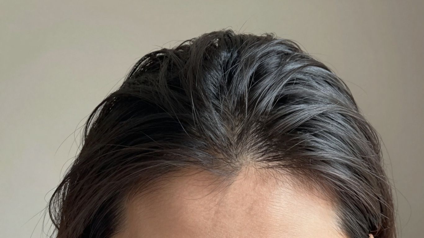 Woman's scalp and hair close-up