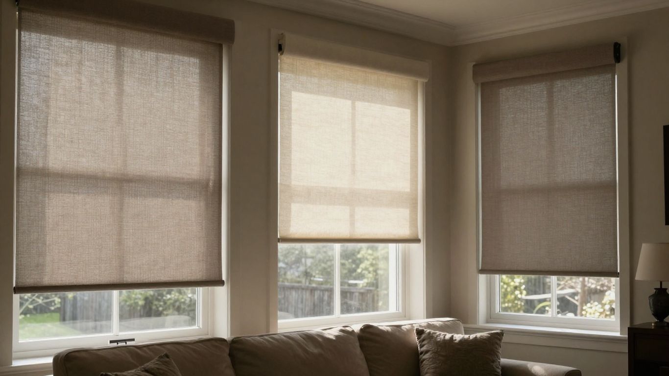 Roller shades in a Plainfield, Indiana home.
