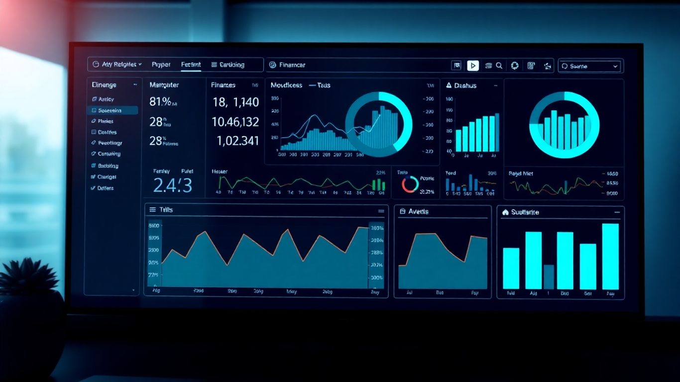 Organized financial dashboard for business management.
