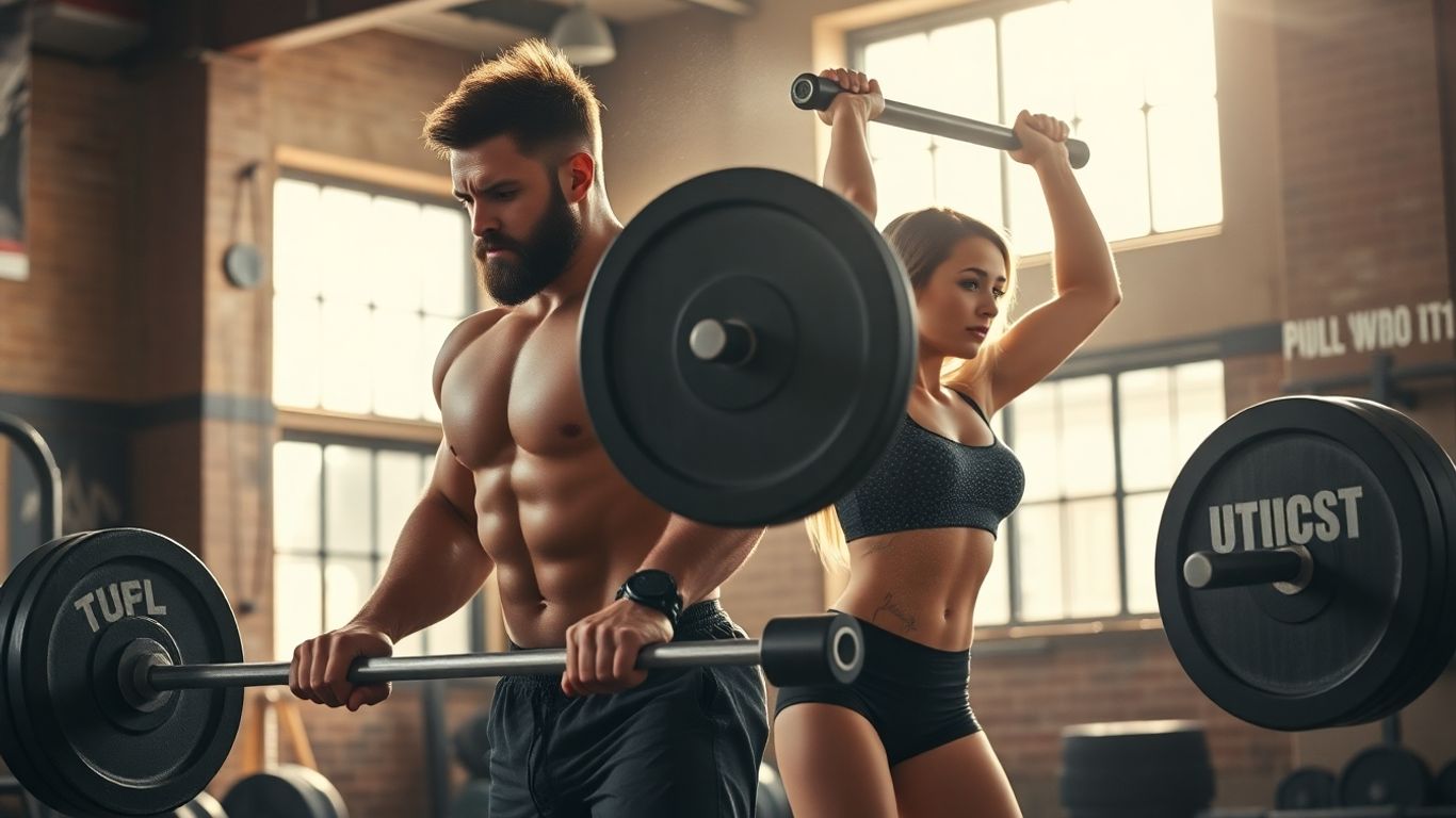 Powerlifters lifting weights in a Sydney gym.