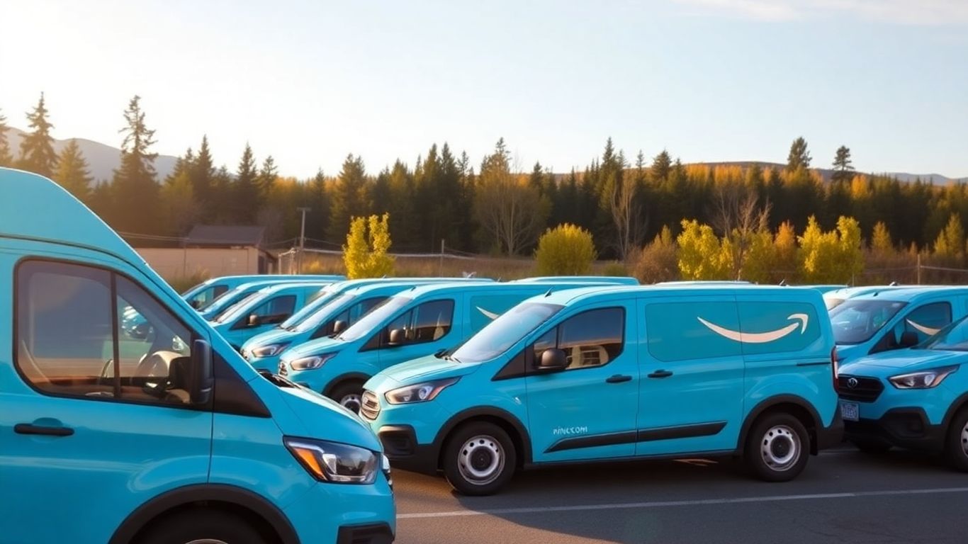 Rivian electric vans for Amazon in Canada.