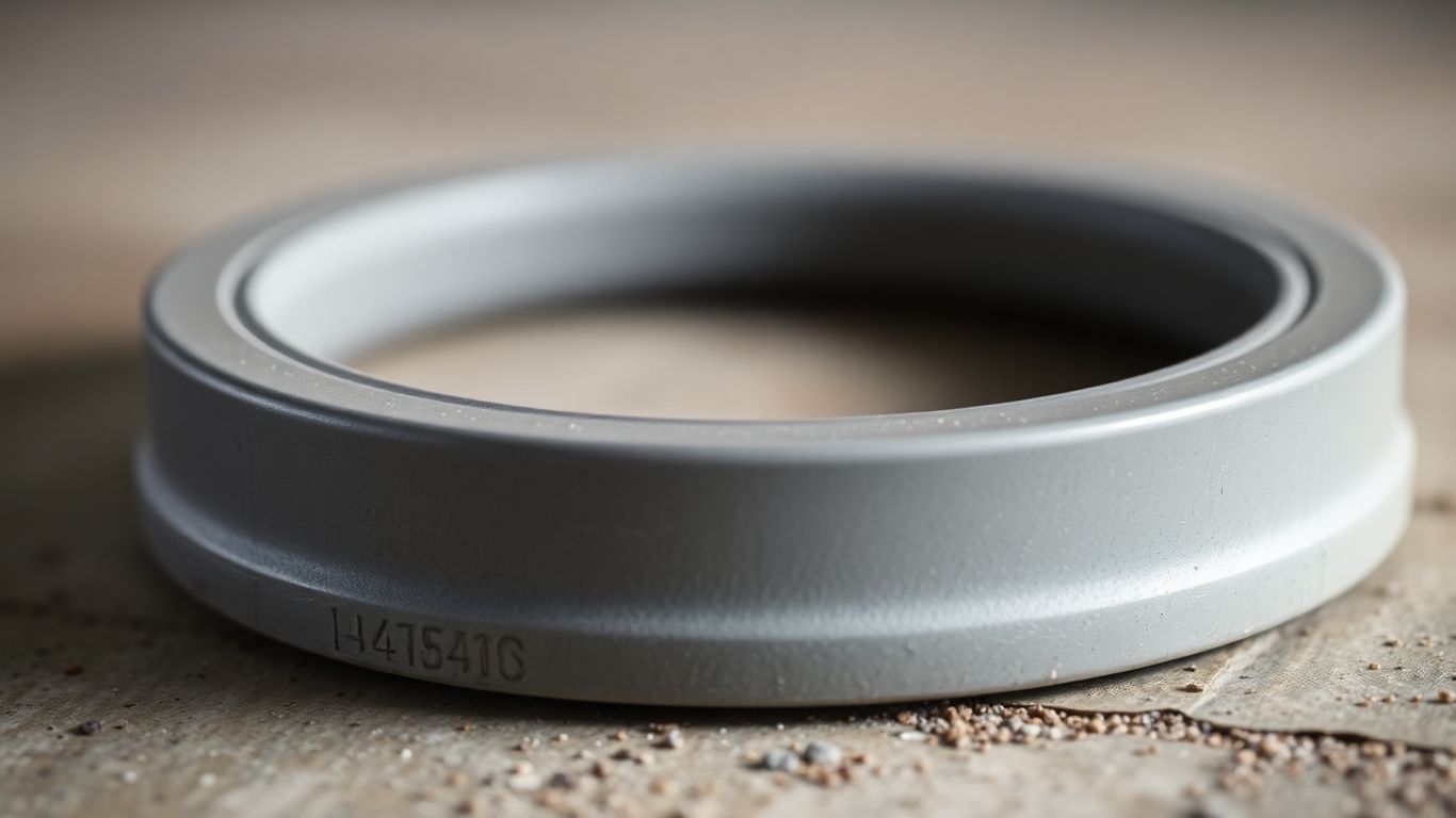 Close-up of a durable, modern well seal material.