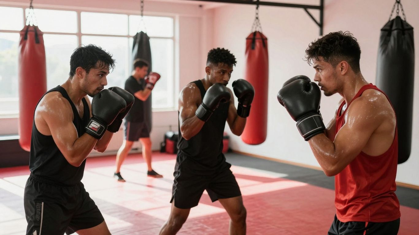 People training at Cuban Boxing Club Perth.