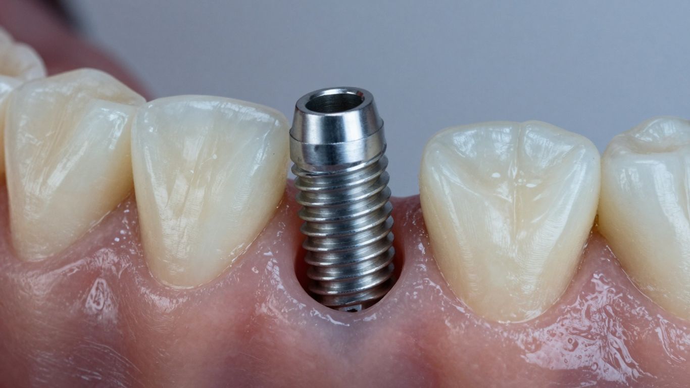 Implant dentaire instable dans la mâchoire.