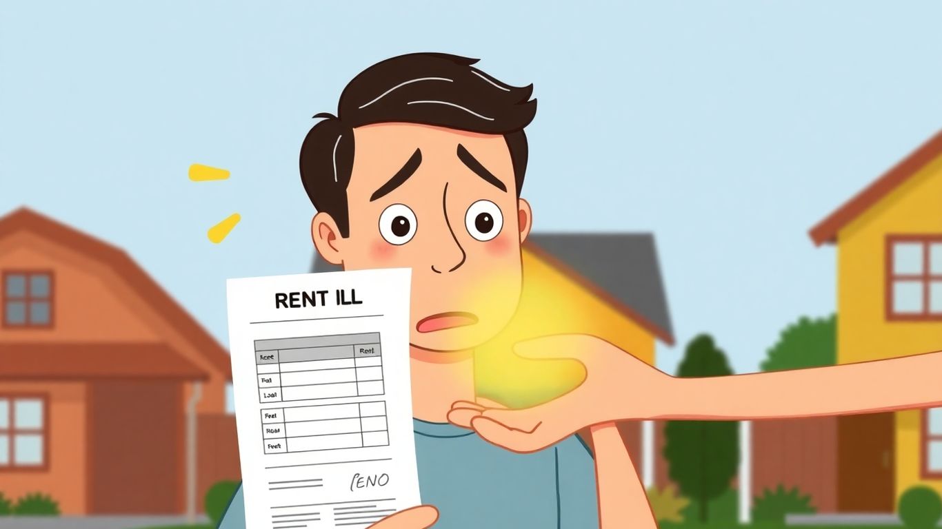 Person receiving emergency rent loan help
