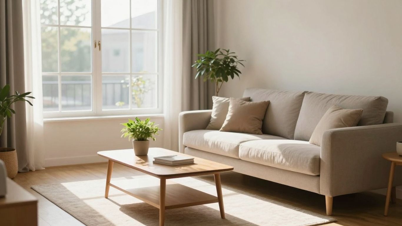 Sala de estar moderna y luminosa con elementos de confort.