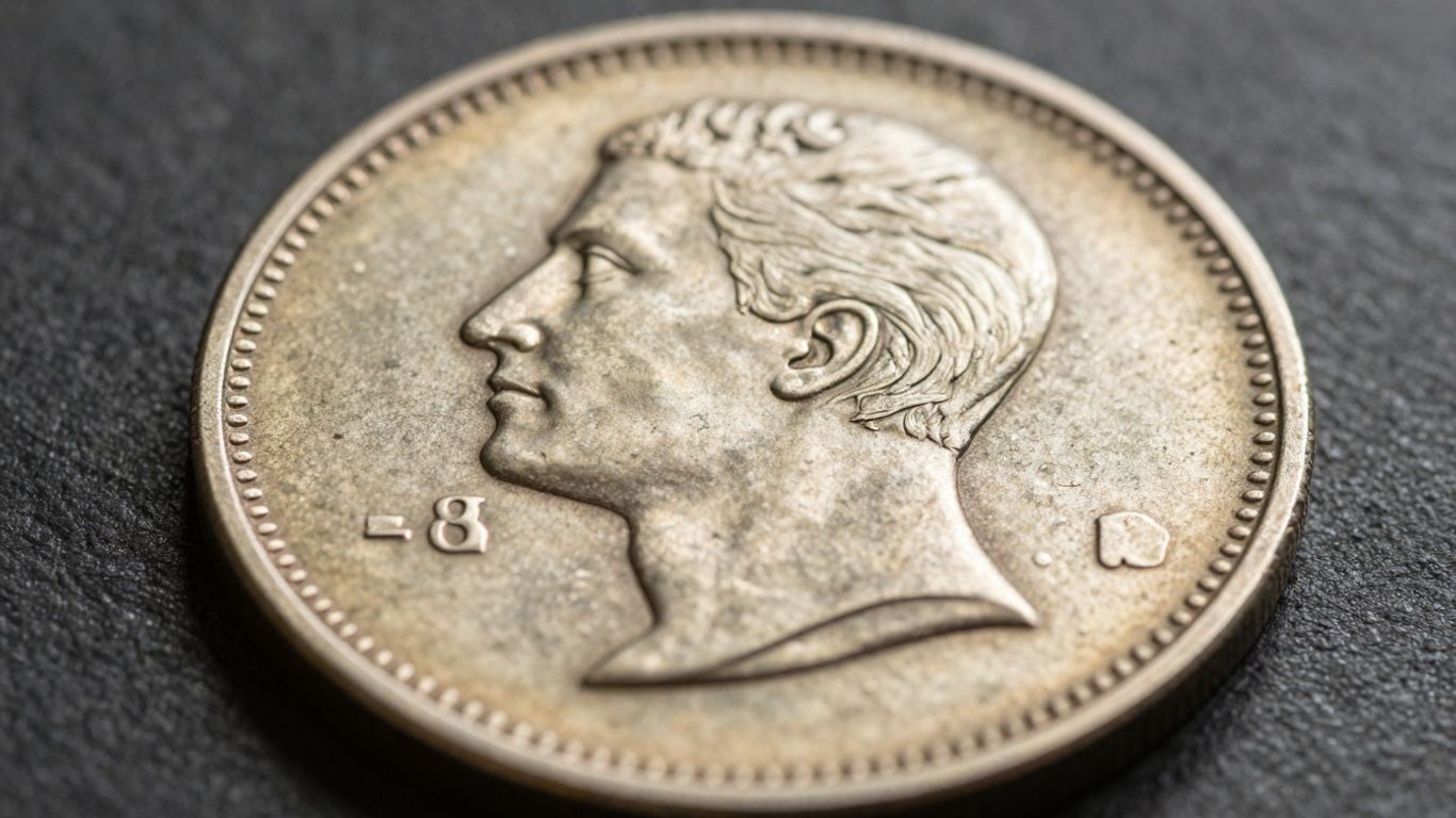 Close-up of a graded rare coin.