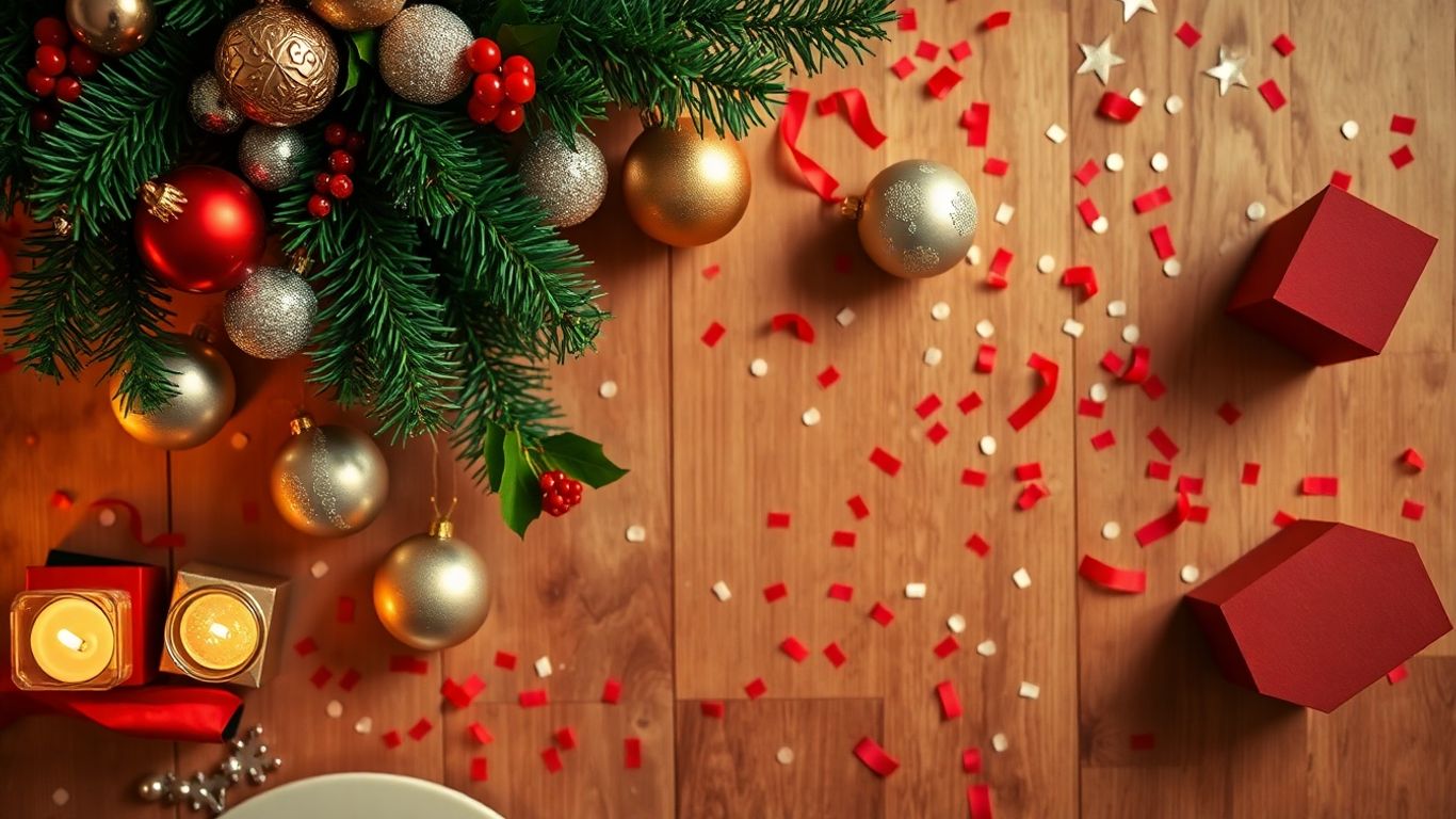 Holiday party planning checklist table