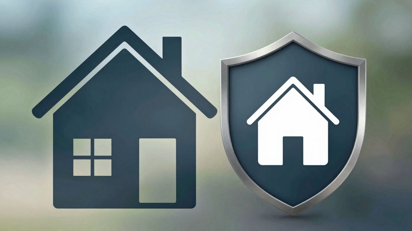 Casa y escudo comparando seguros de hogar.