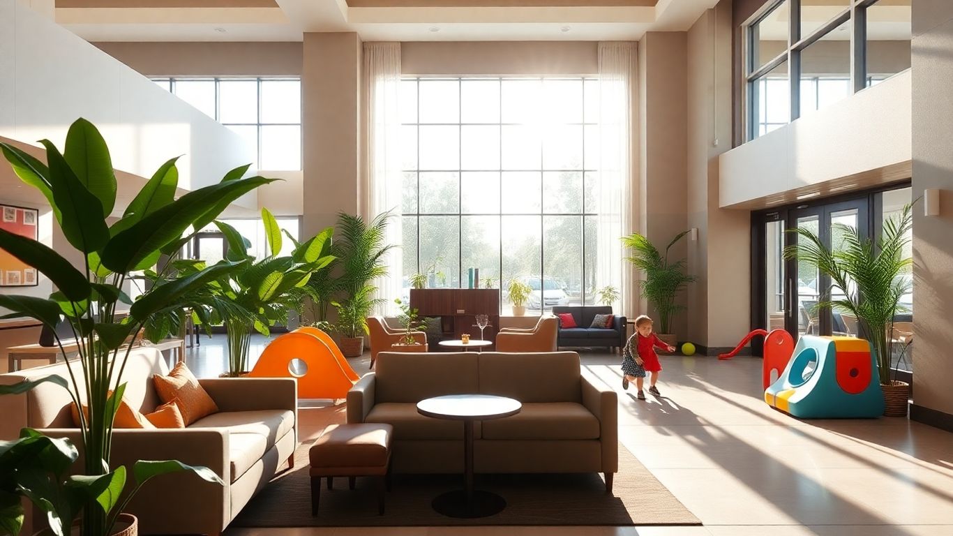 Familienhotel Lobby mit Spielbereich