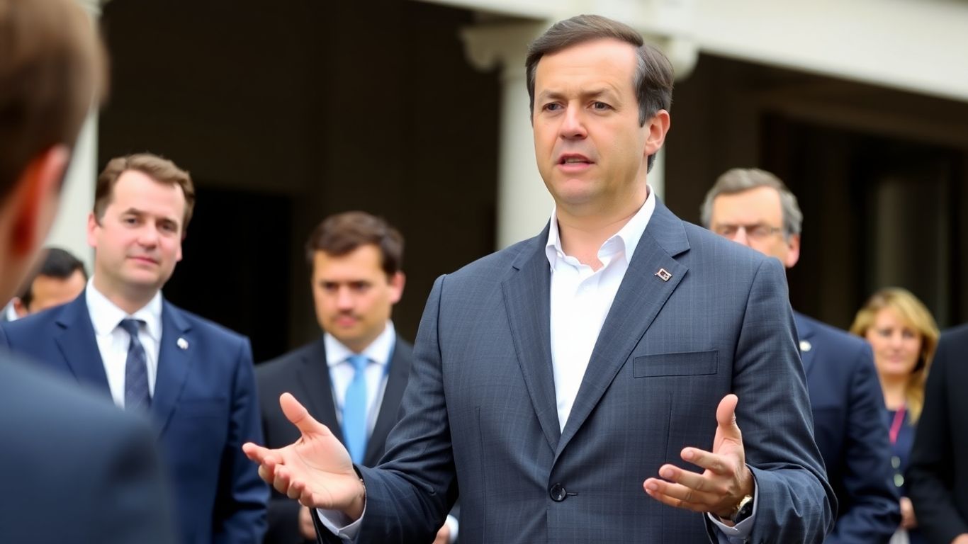 Le ministre Sébastien Lecornu s'adressant à la foule