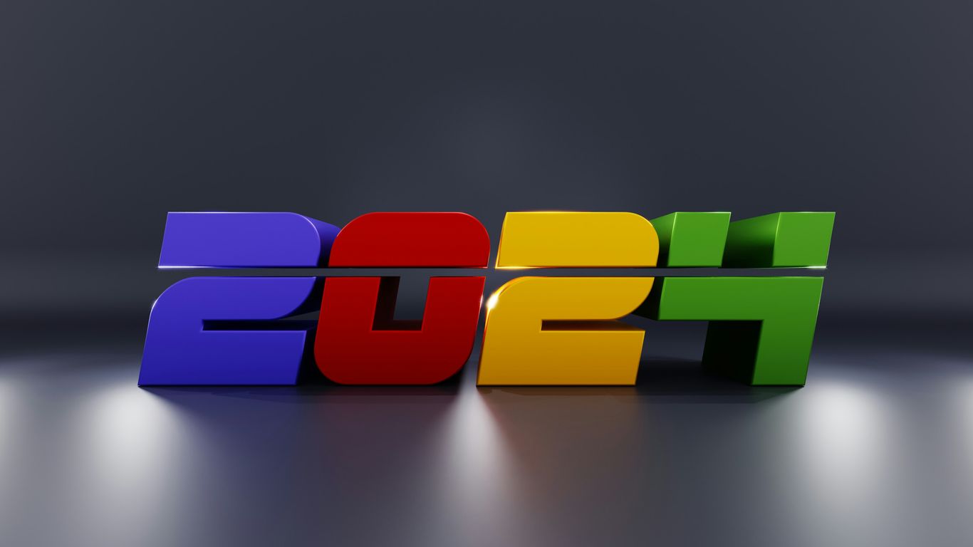 a 3d image of the word 2012 in multicolored letters