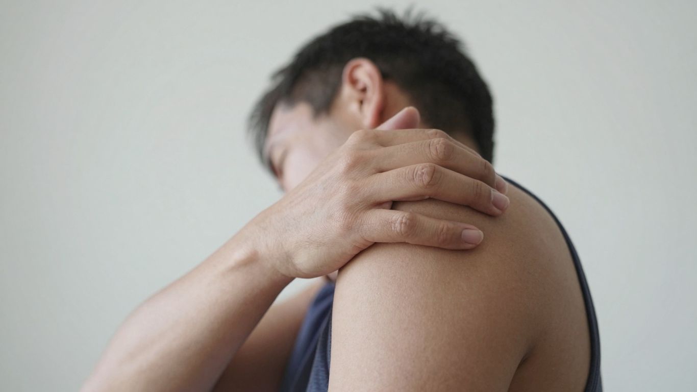 Person experiencing shoulder pain