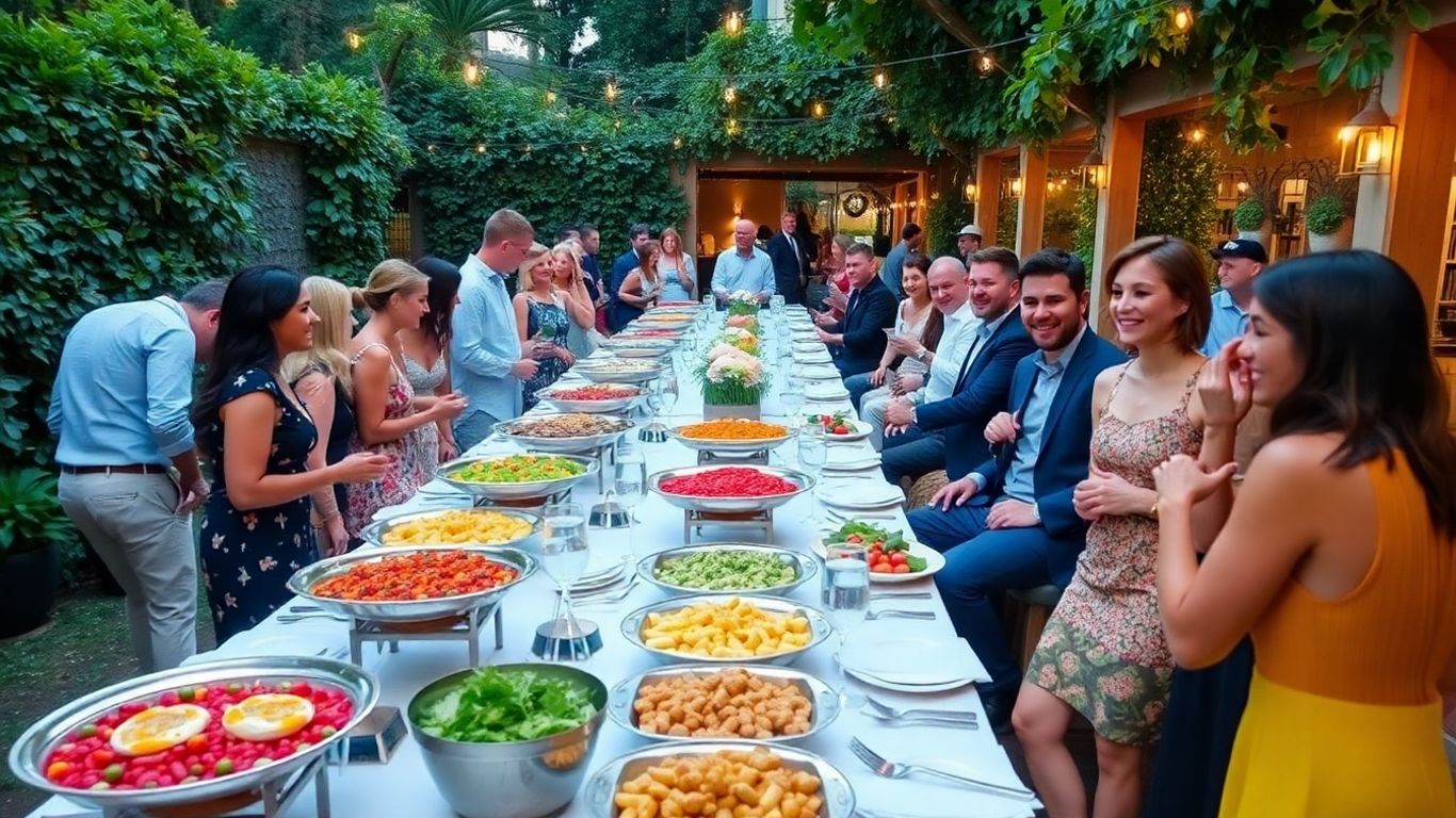 จัดเลี้ยงนอกสถานที่สำหรับ 20 คน บรรยากาศรื่นเริง