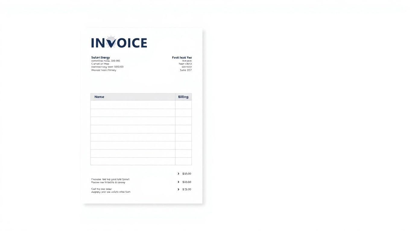 EDF OA Solar invoice template