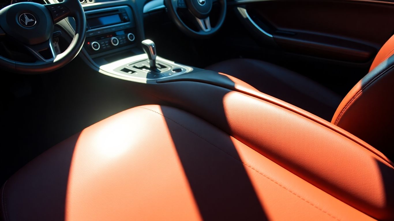 Shiny car interior after detailing