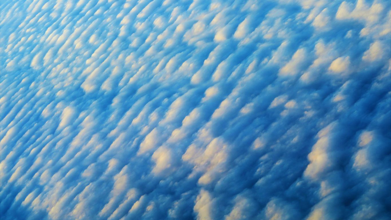 white clouds and blue sky