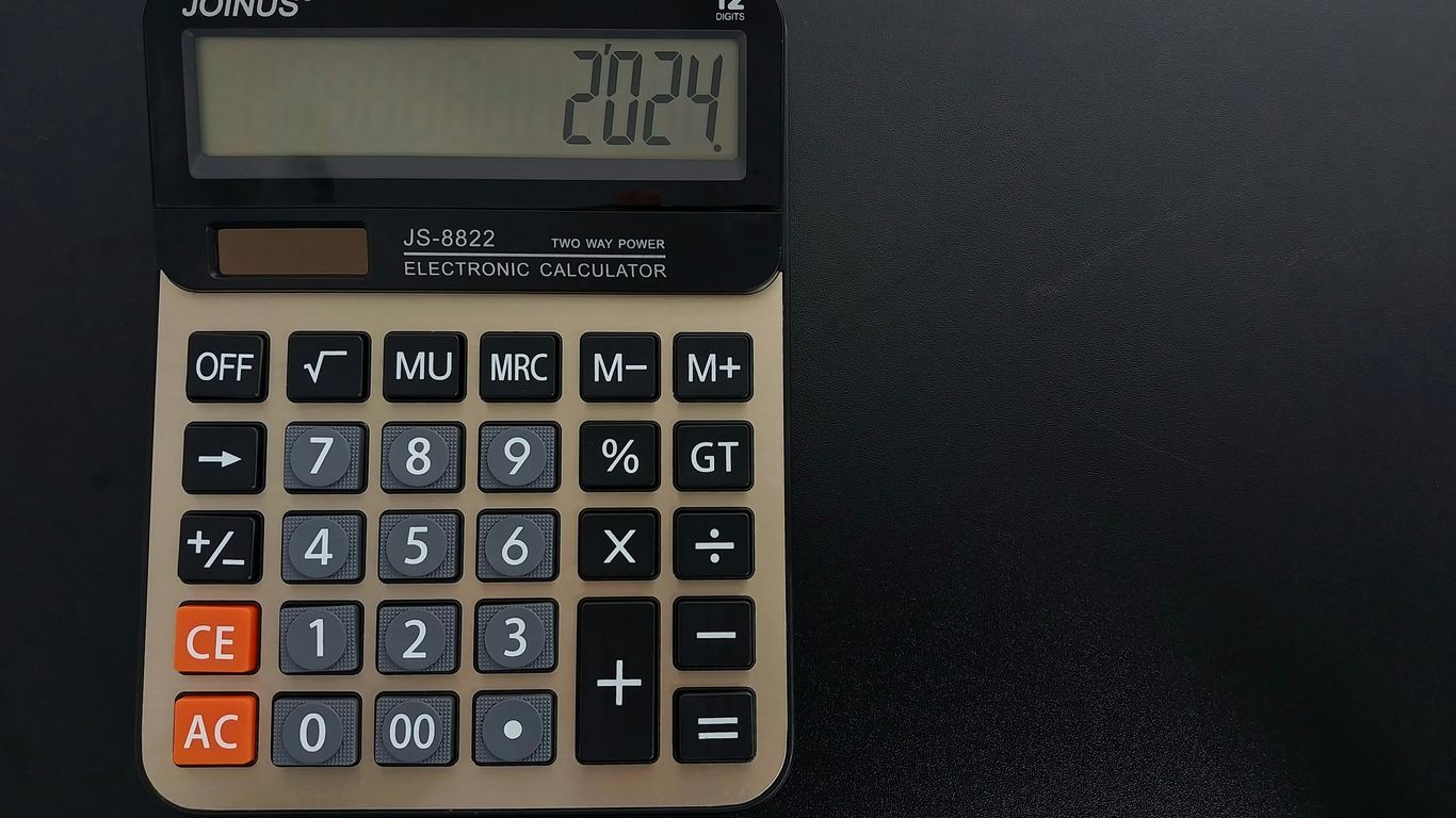 a calculator sitting on top of a table