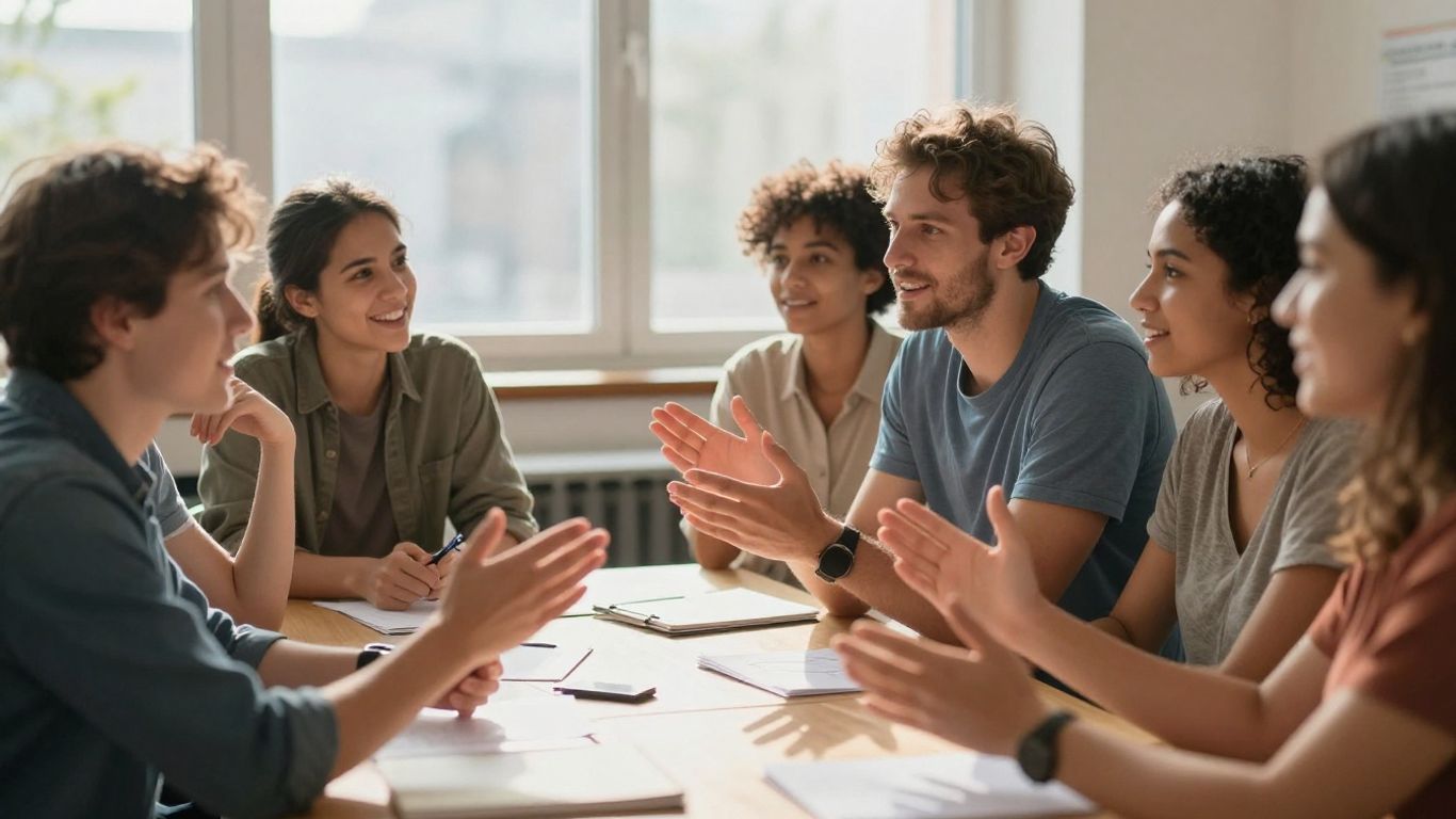 Personnes discutant dans un forum WordPress pour apprendre.