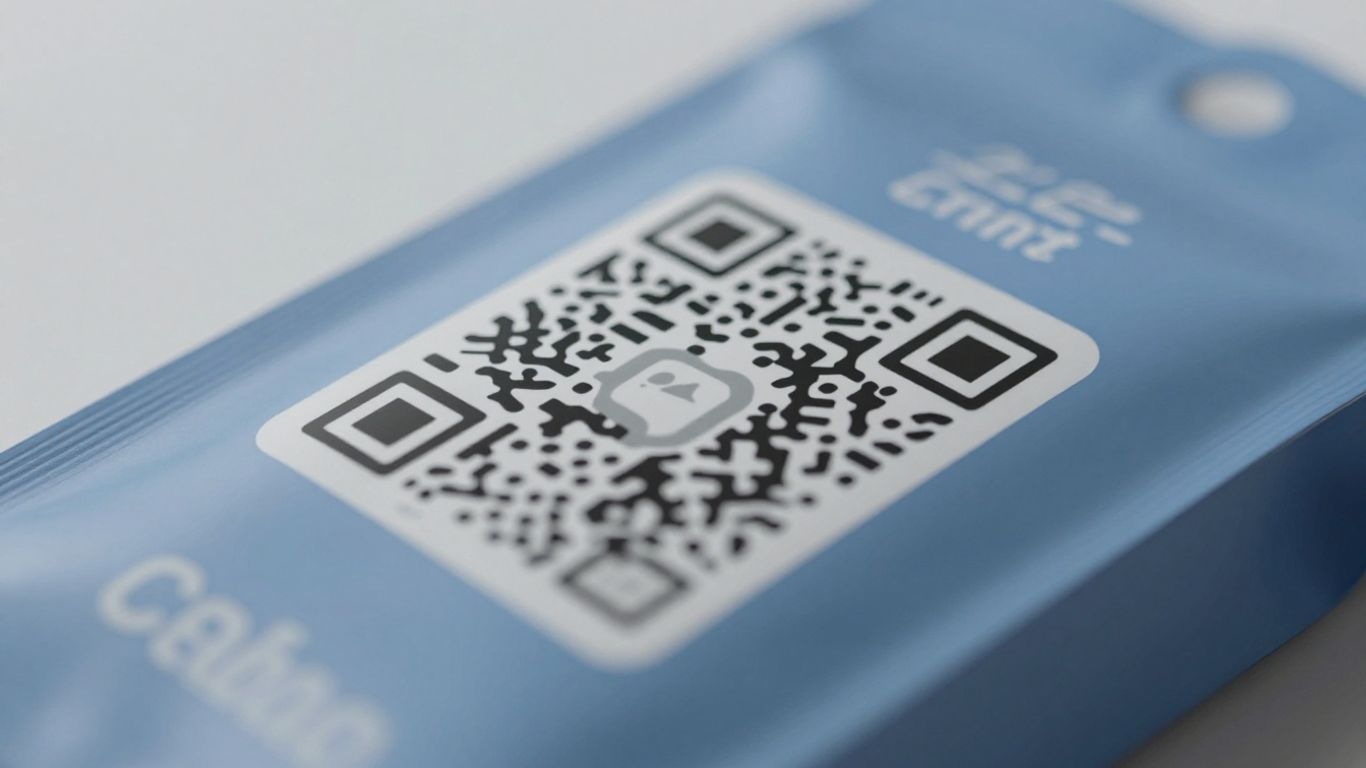 Product packaging with a smart QR code.