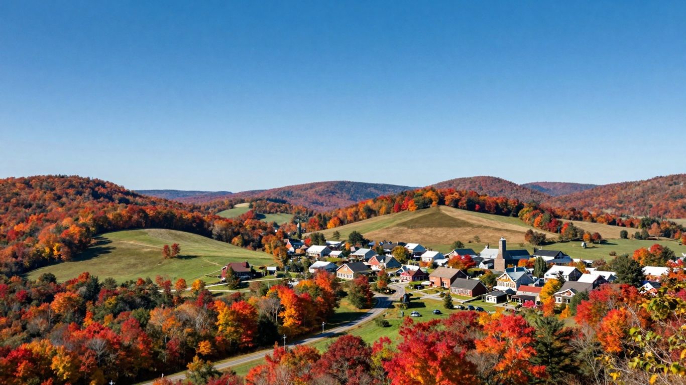 Scenic Western New York landscape with autumn colors.
