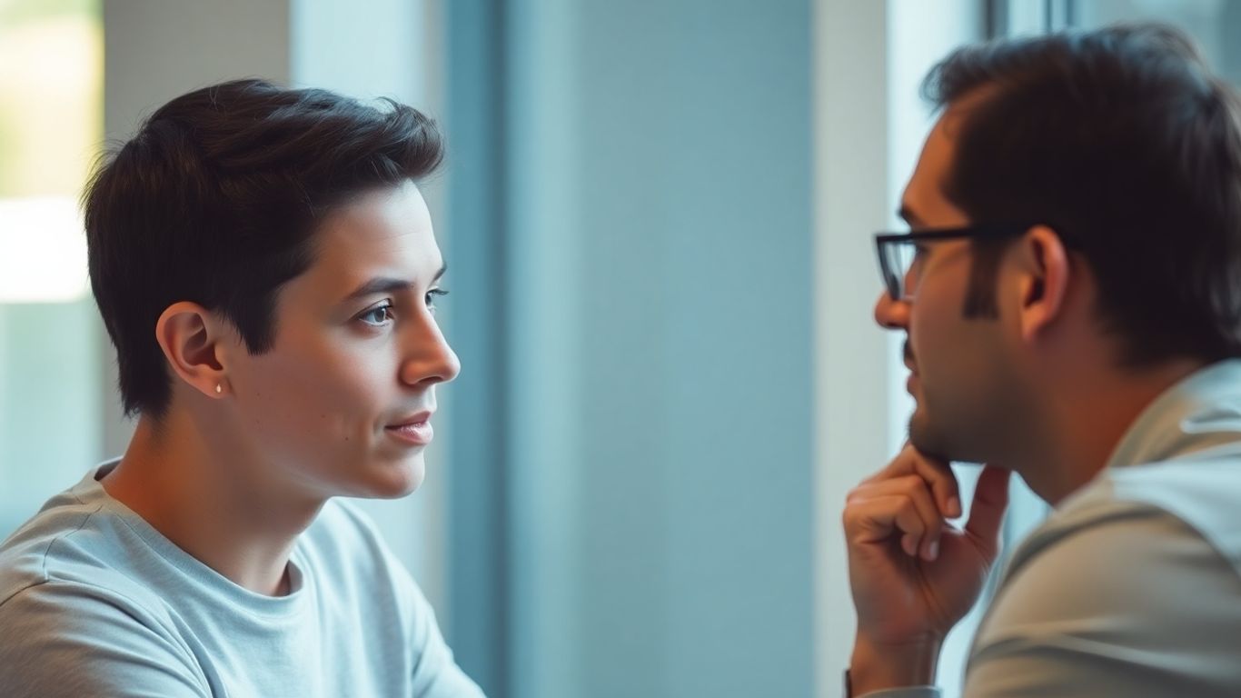 Oamenii ascultând și analizând feedback constructiv.