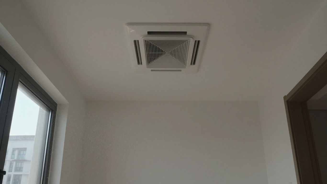 Ventilation mécanique dans une maison moderne.