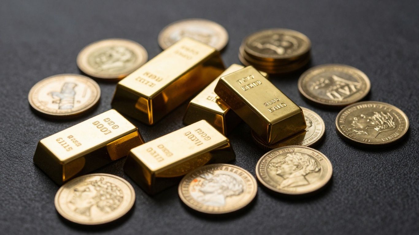 小金条和金币，投资，财富。