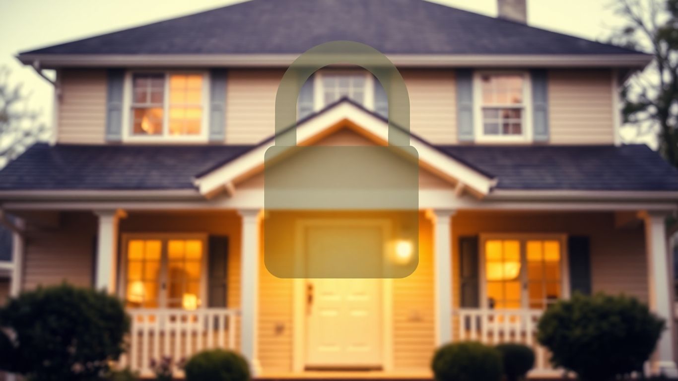 Casa protegida contra okupas con candado.