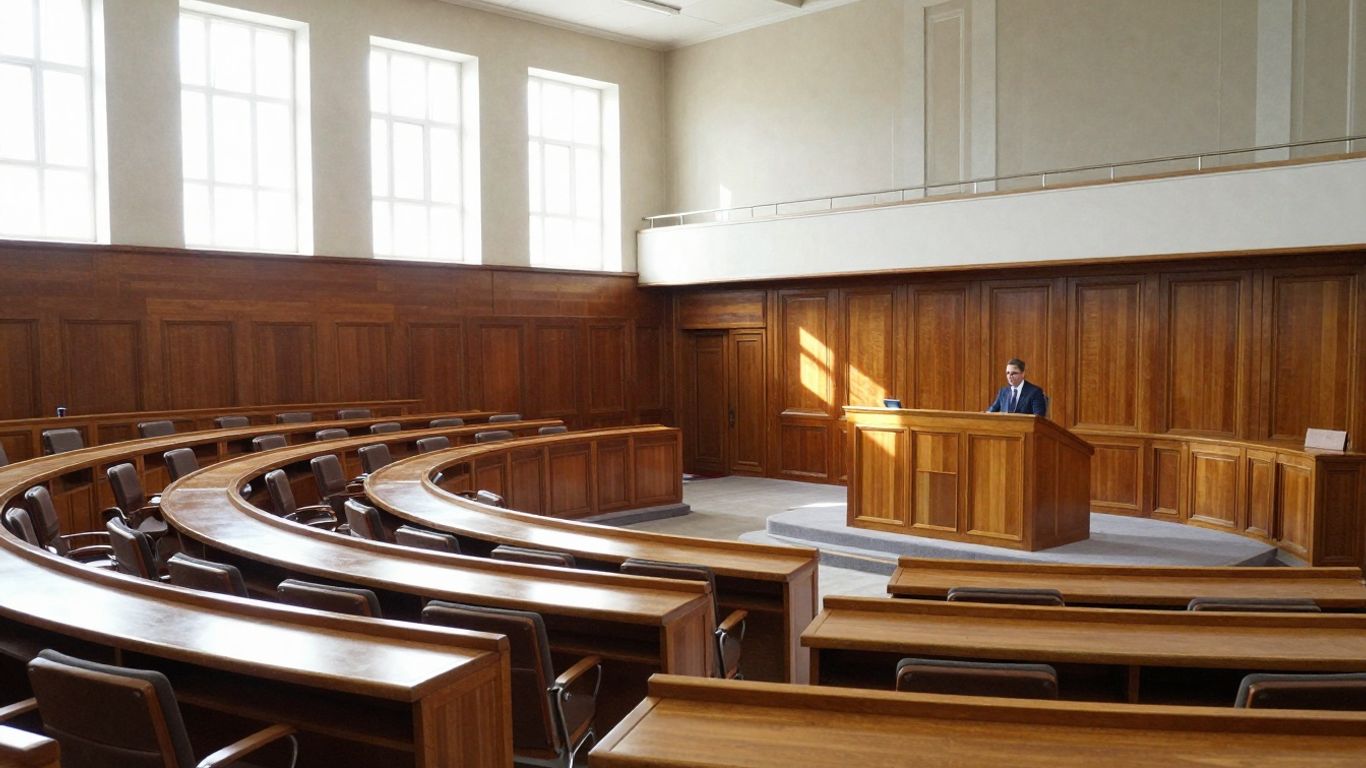 Parlamentari în sala de ședințe a Parlamentului României.