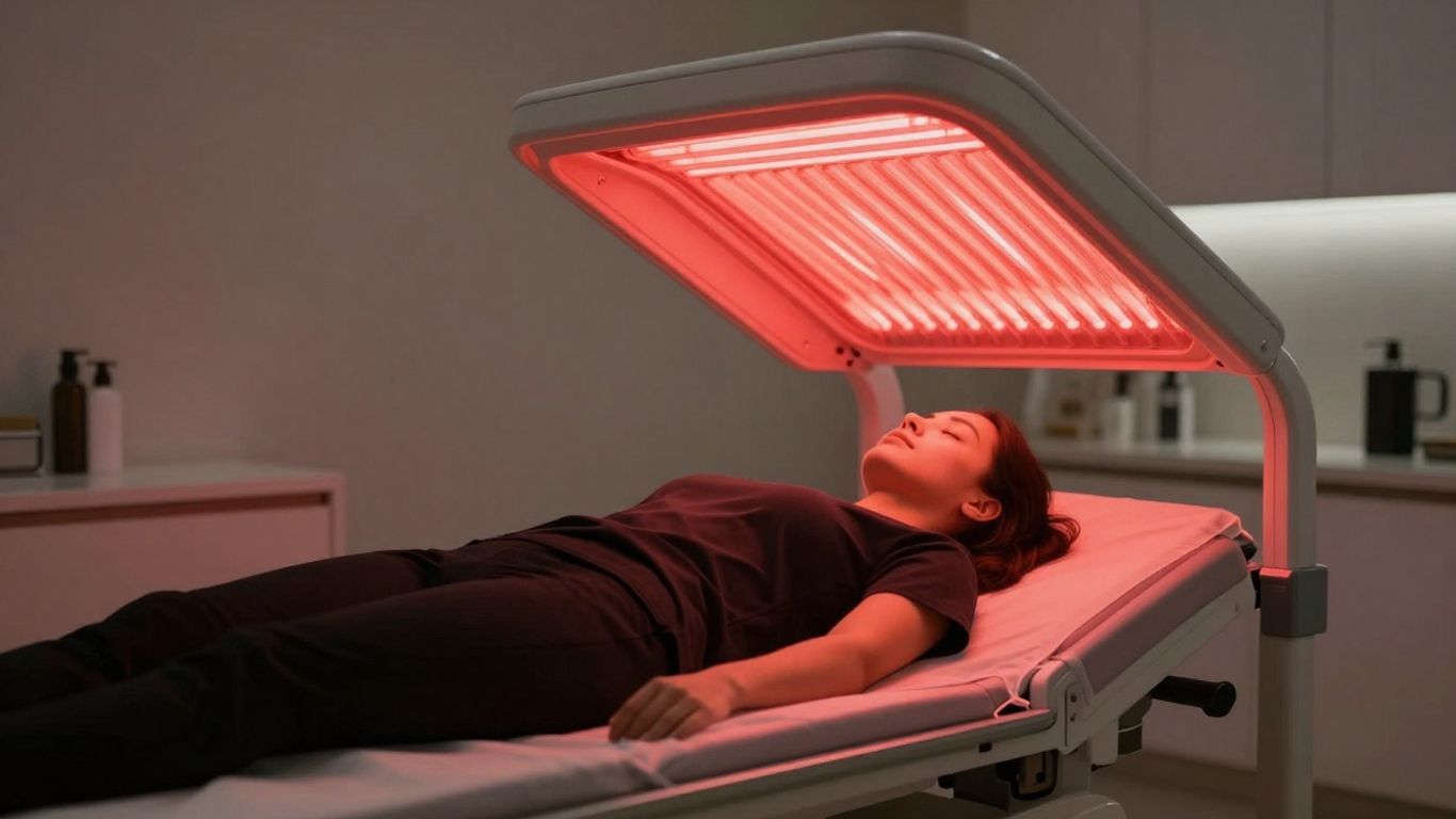 Red light therapy session in a Denver wellness center.