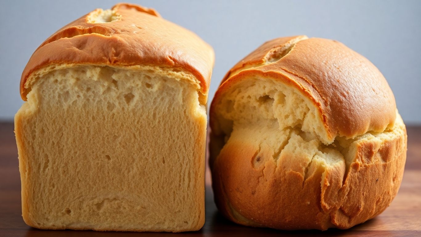 Gluten-free bread collapsing and rising successfully.