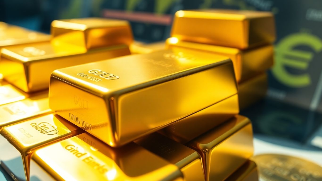 国际商业环境中的闪亮金条。