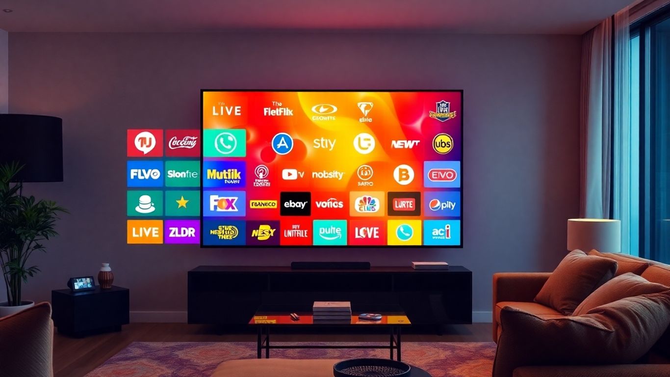 تطبيق AKTV TV يعرض قنوات تلفزيونية حية بجودة عالية.